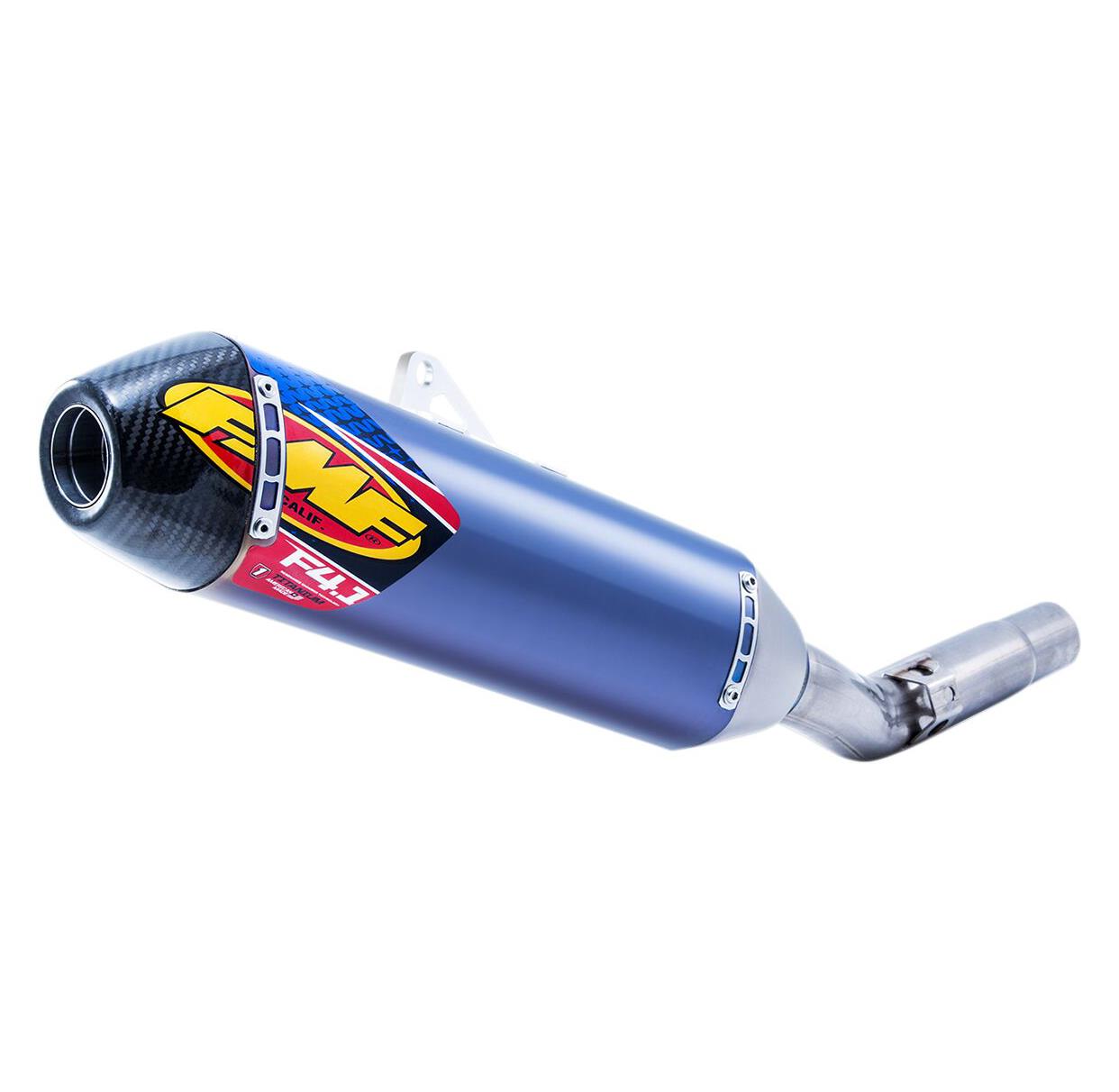 FMF Factory 4.1 RCT Blue Slip-On Carbon End Exhaust Silencer For Suzuki RM-Z 450 Army Edition 2023-2024